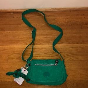 Green crossbody purse
